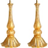 Beautiful Pair of Barovier Murano Lamps