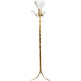 Gilt Brass Bamboo Floor Lamp