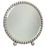 Antique Art Deco Silver Vanity Mirror