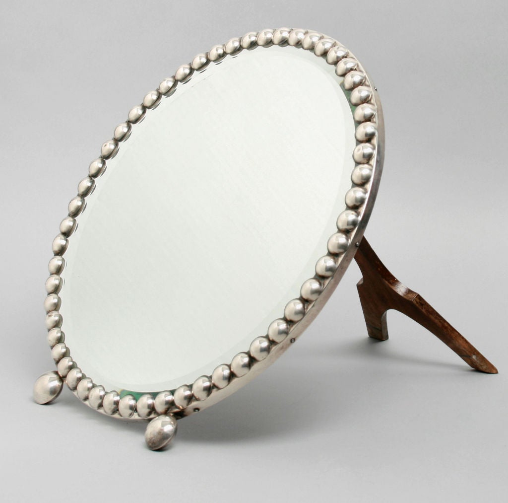 Art Deco Silver Vanity Mirror