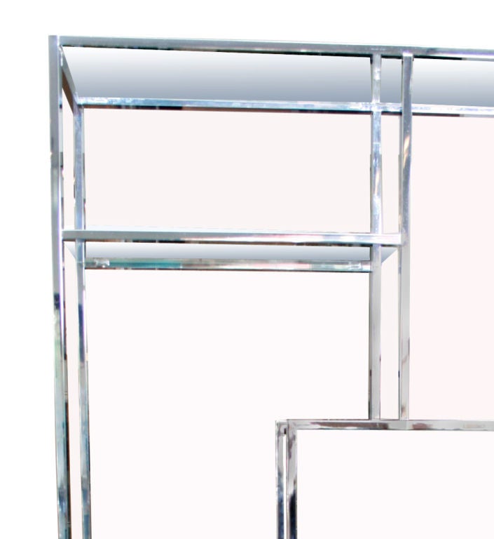 Pair of Milo Baughman Chrome Etageres
