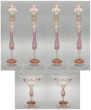 Extraordinary set of Venetian Candlesticks and Compotes