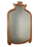 Art Deco Gilt Carved Wood Mirror Asian Inspired