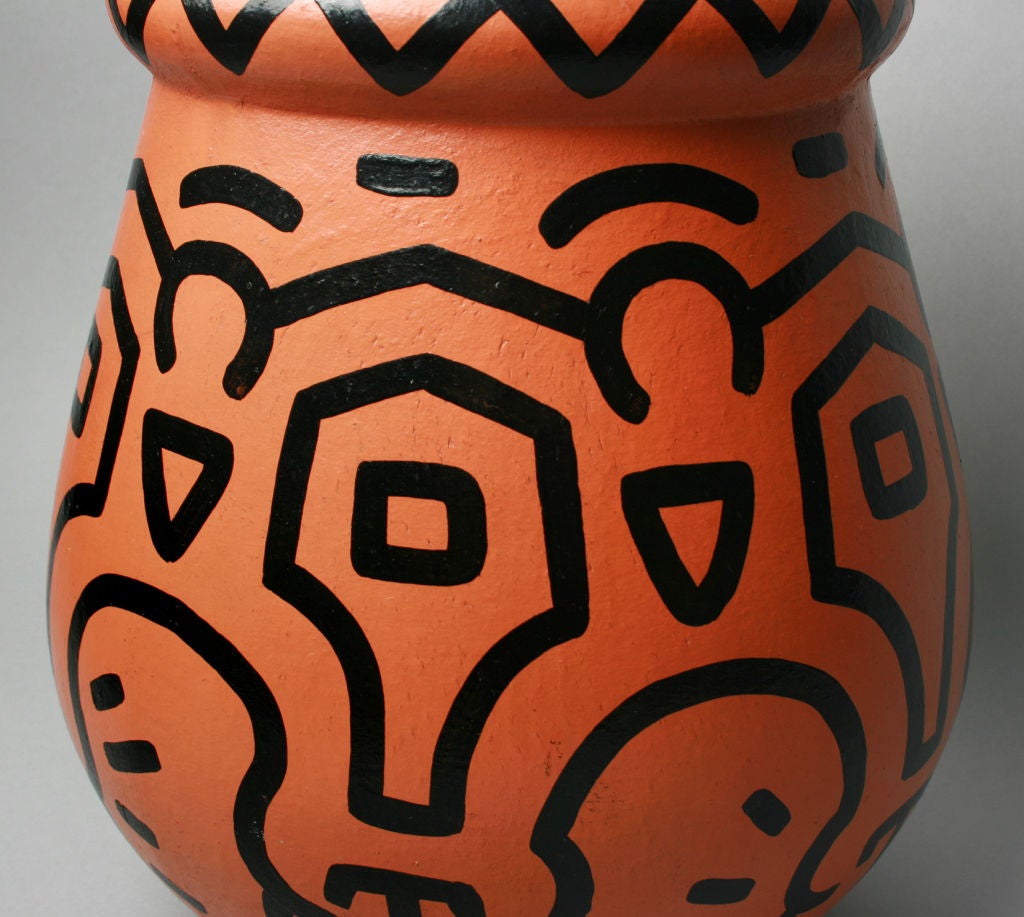20th Century Keith Haring Ceramic Vessel