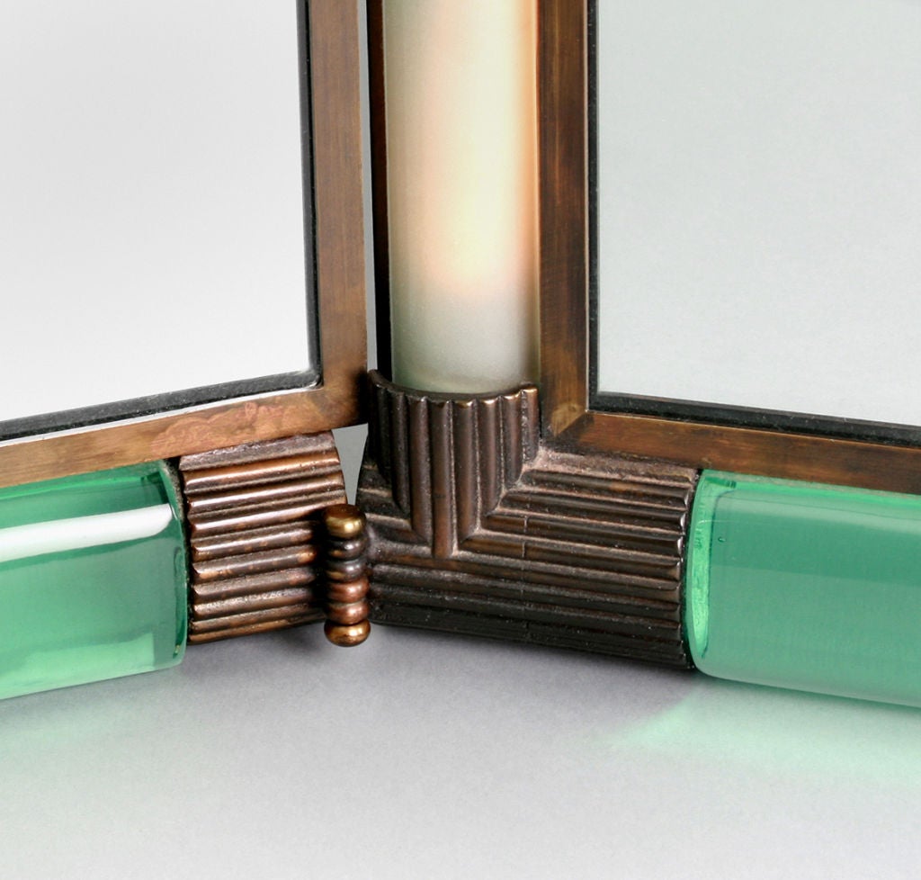 Italian Venini Three-Panel Vanity Mirror For Sale