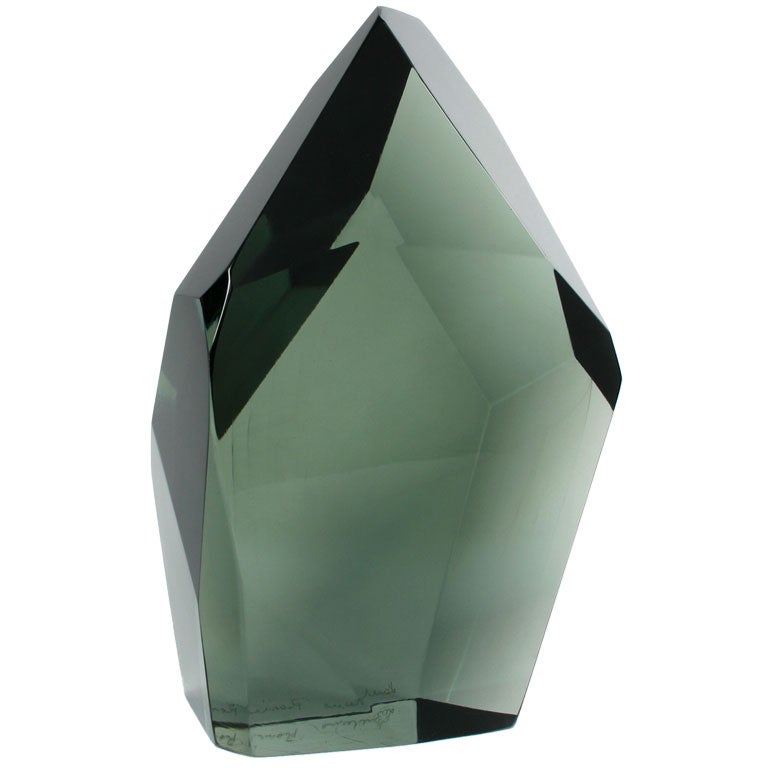 Loredano Rosin Glass Monolithic Sculpture