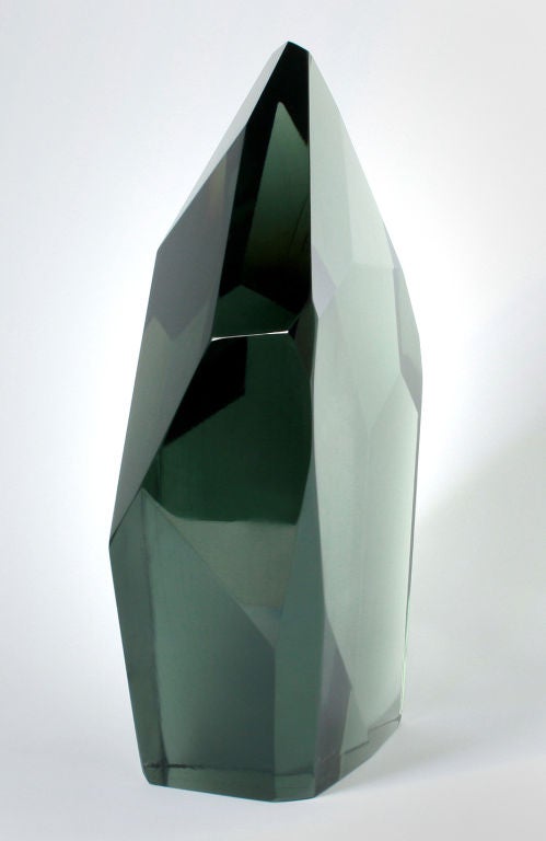 Italian Loredano Rosin Glass Monolithic Sculpture
