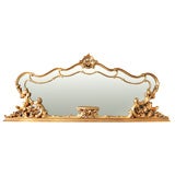 Antique George V Gold  Gilt Overmantle Mirror