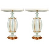 Pair of Large Hollywood Opalescent  Marbro Lamps