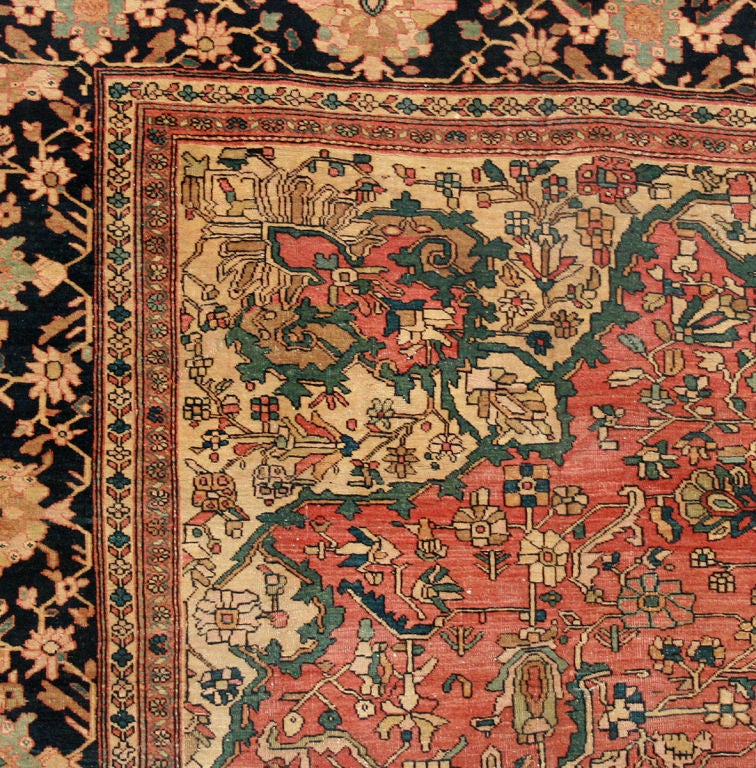This is a very nice finely woven Farahan Sarouk,with pleasing colors.