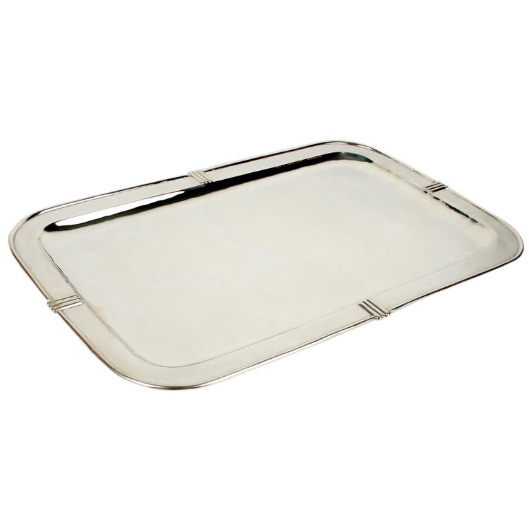 Large Hector Aguilar Hand Wrought Sterling Tray