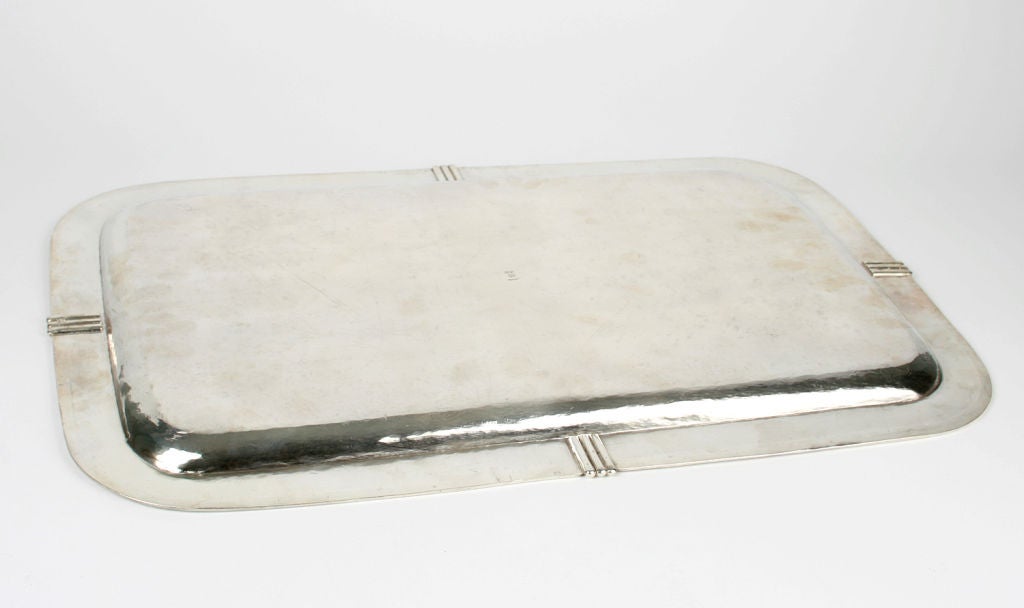 Mid-20th Century Large Hector Aguilar Hand Wrought Sterling Tray
