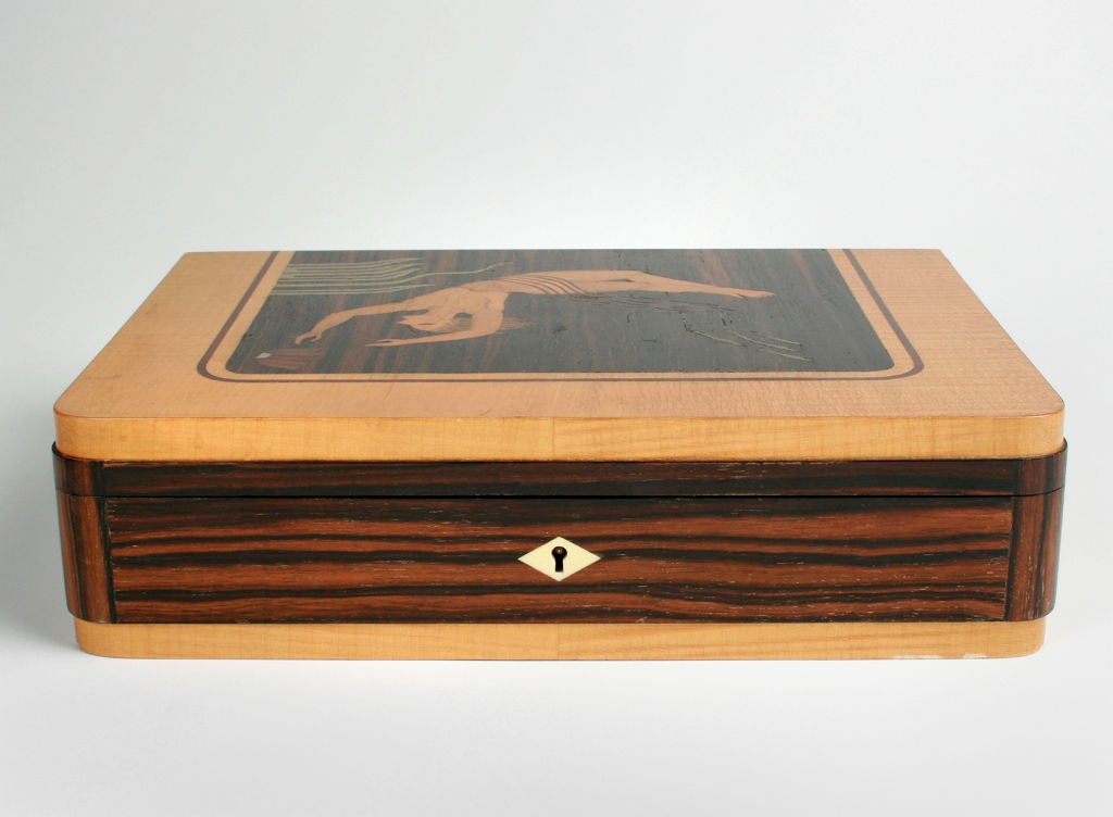 Scandinavian Beautiful Inlaid Box box with Mermaid