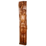 Rare New York City Art Project Wood Carving of Eve