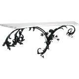 Exceptional Wrought Iron Assymetrical Console