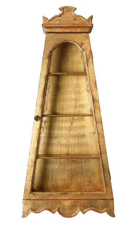 Pair of  Gold GIlt Wood Vitrines