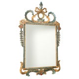 Unusual gold Leafed and Painted Mirror
