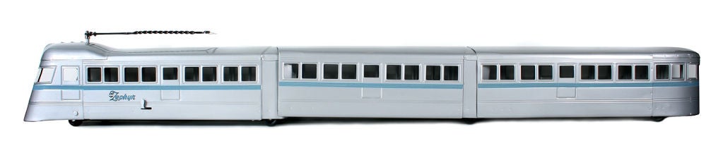 This is a very rare and special, museum quality, Buddy L Burlington Zephyr Train.  Measuring 66
