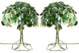 Pair of Italian Tole Tree Lamps