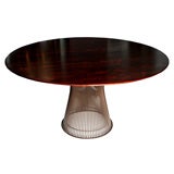 Warren Platner Rosewood Topped Dining Table for Knoll