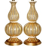Pair of Murano Barovier 
Toso Table Lamps