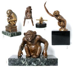 Collection of Bronze Monkeys
