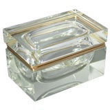 Italian Sommerso Clear Glass Box