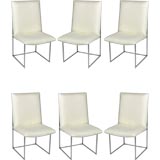 Set of 6 Milo Baughman Dining architectural dining chairs