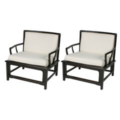 Pair of Widdicomb Asian Modern Arm chairs