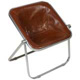 Plona Leather folding chair designed by Gian Carlo Piretti