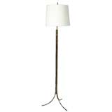 Brass faux bamboo tripod floor lamp Brass faux bamboo tripod floor lamp