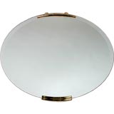 Milo Baughman Wall Mirror with brass handles