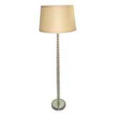 Art Deco  silver and stacked crystal ball floor lamp