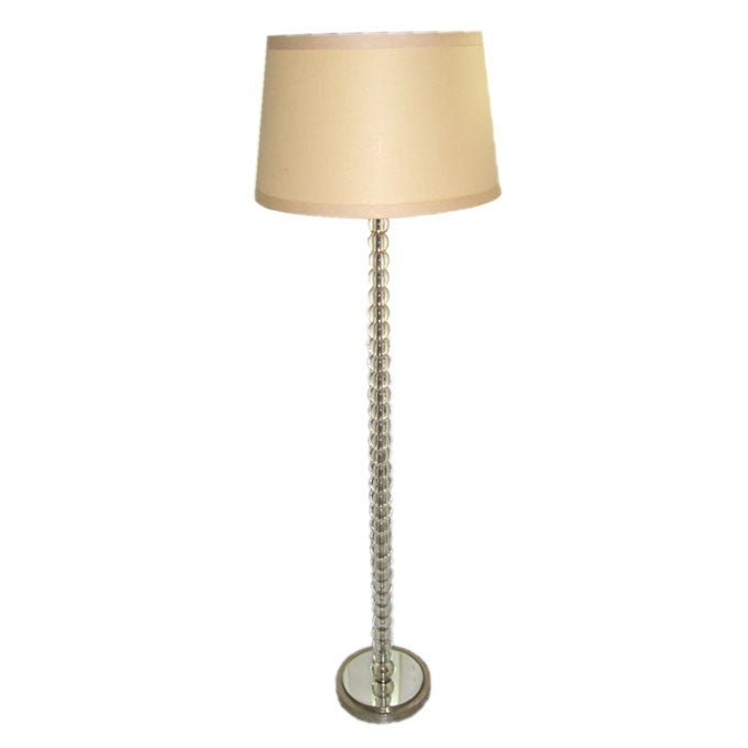 Art Deco Silver And Stacked Crystal Ball Floor Lamp At 1stdibs Art Deco Silver And Stacked Crystal Ball Floor Lamp For