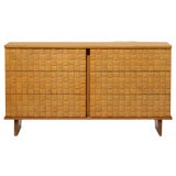 Paul Laszlo basketweave oak commode