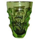 Mid-Century Green Glass Vase 11