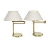 Vintage Pair of  swing arm Nessen table lamps