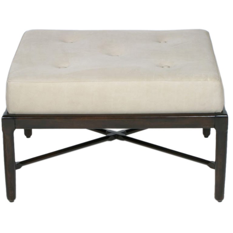 Bench or Ottoman with Curule Legs in Mahogany by Frits Henningsen For