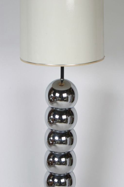 1970s Stacked Chrome Ball Floor Lamp