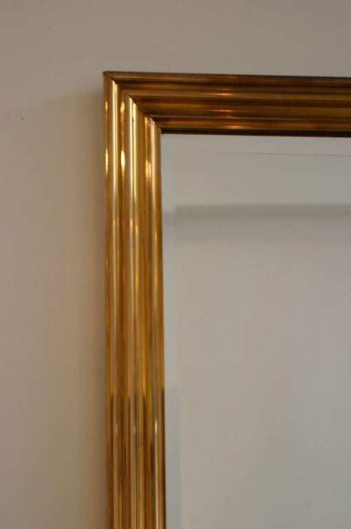 Large Chapman Mirror with stepped bronze frame
