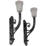Pair of Fer Forge Wall Sconces