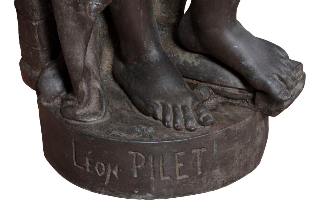 20th Century STATUE/TORCHIERE OF A HEROIC MAIDEN