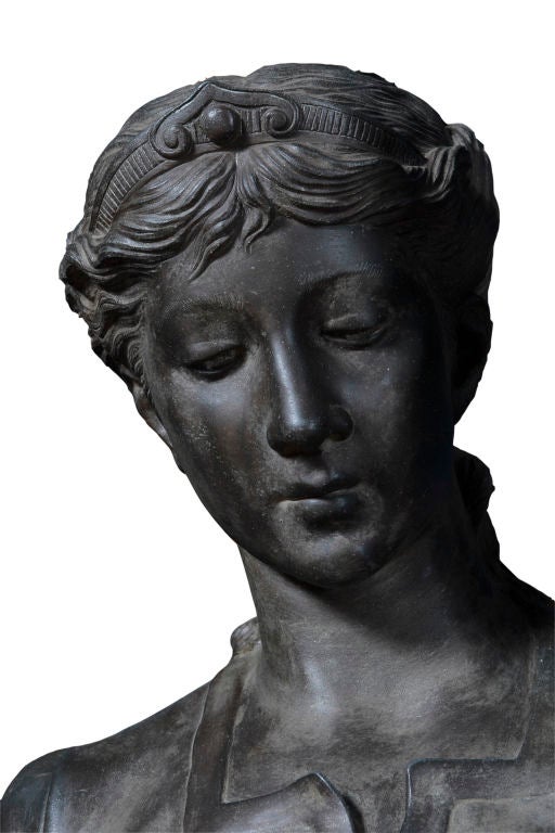 STATUE/TORCHIERE OF A HEROIC MAIDEN 2