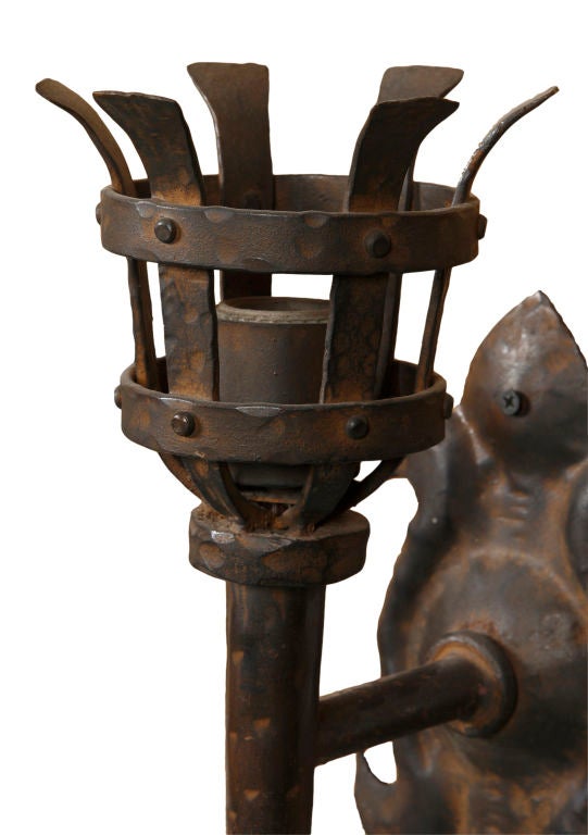 Argentine WROUGHT IRON WALL SCONCE