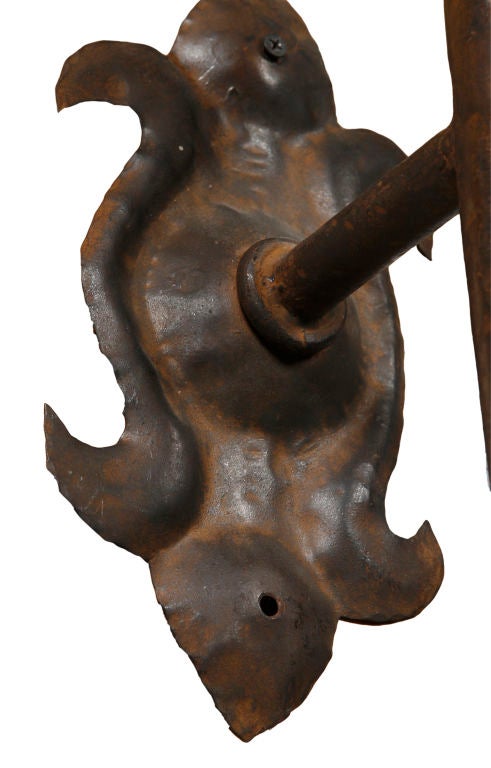 20th Century WROUGHT IRON WALL SCONCE