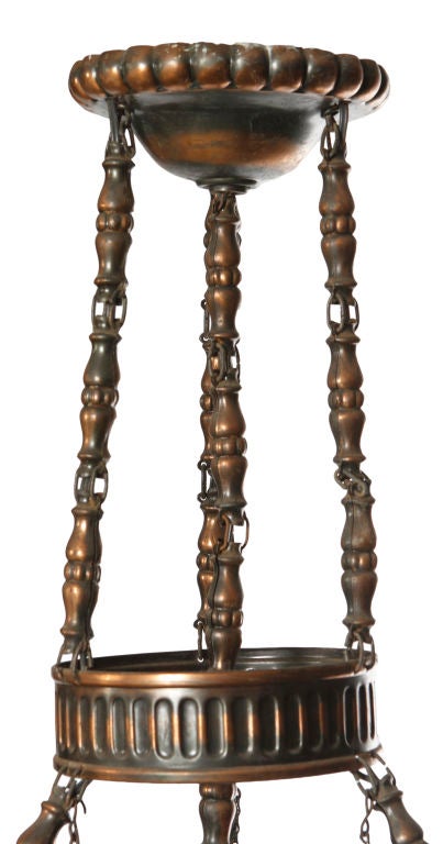 Copper ART NOUVEAU LIGHT FIXTURE