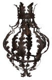 DECORATIVE WROUGHT IRON LANTERN FIXTURE