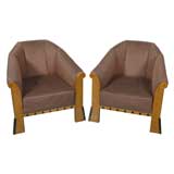 PAIR OF MICHAEL GRAVES LOUNGE CHAIRS