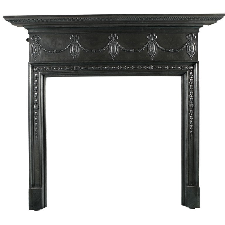 Polished Cast Iron Fireplace Surround