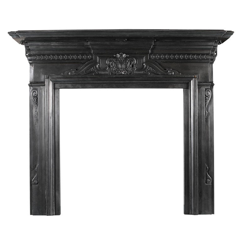 Polished Cast Iron Fireplace Surround